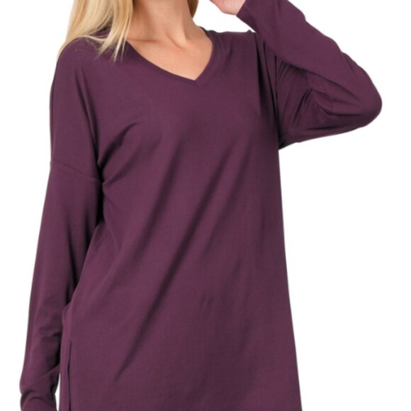 V‑Neck Long‑Sleeve Loungewear Leggings Set – Buttery Soft Brushed DTY Microfiber - Picture 3 of 4